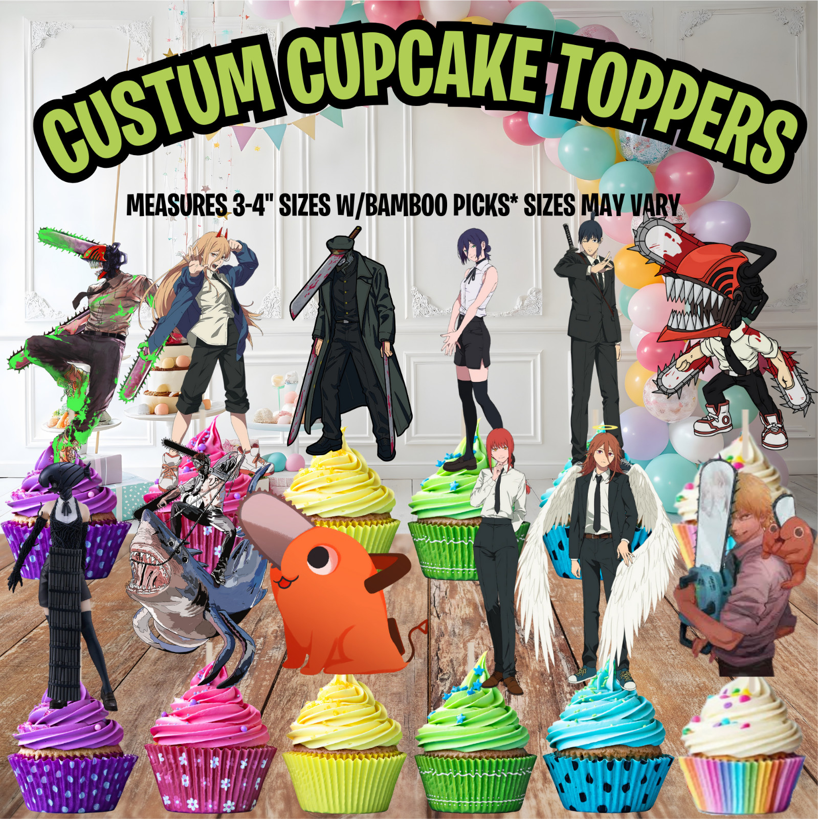 CHAINSAW MAN birthday party supplies favor centerpiece decoration event theme