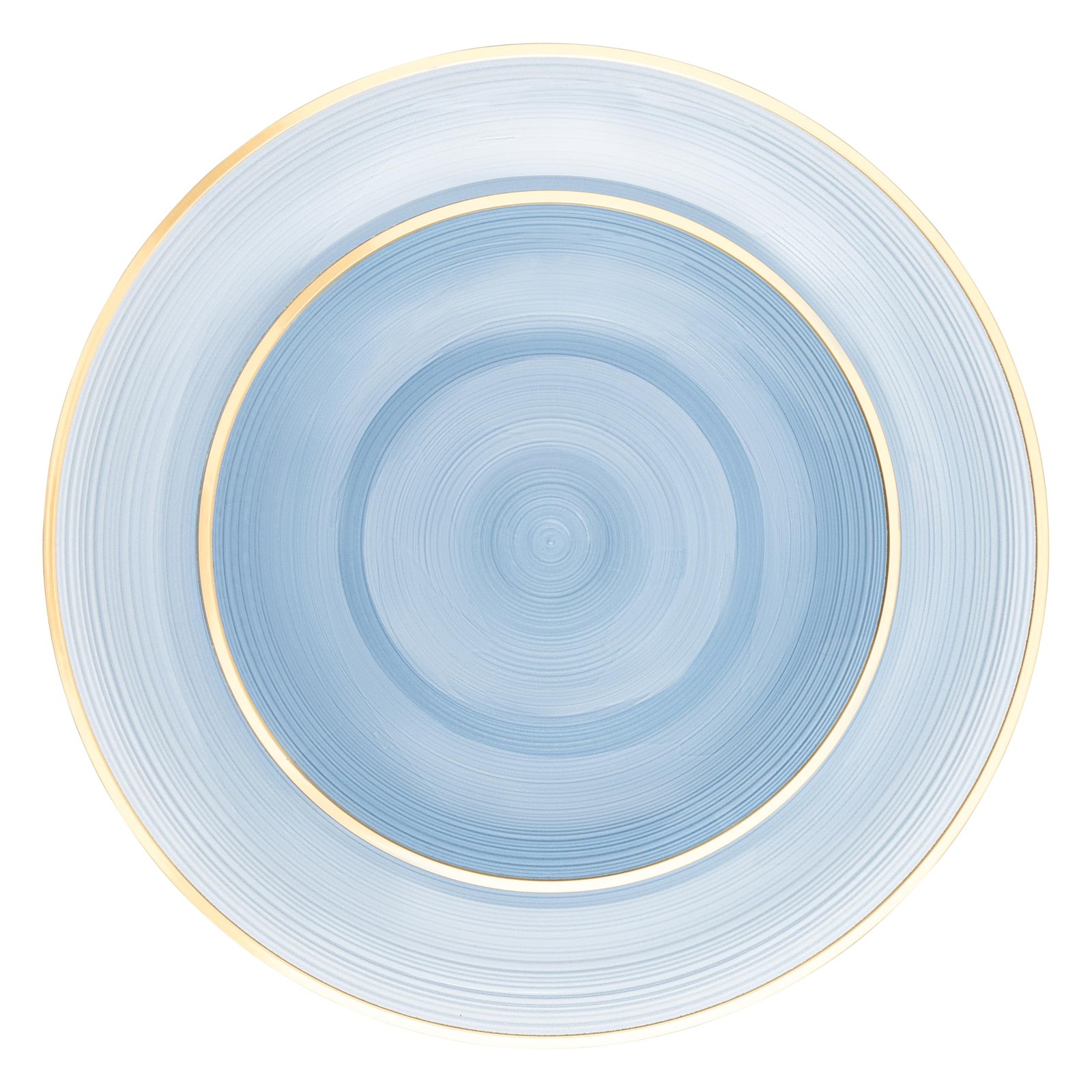 32 Pieces Crystal Design Plastic Plates Combo Pack 7 inch and 10 inch Gold Ri…