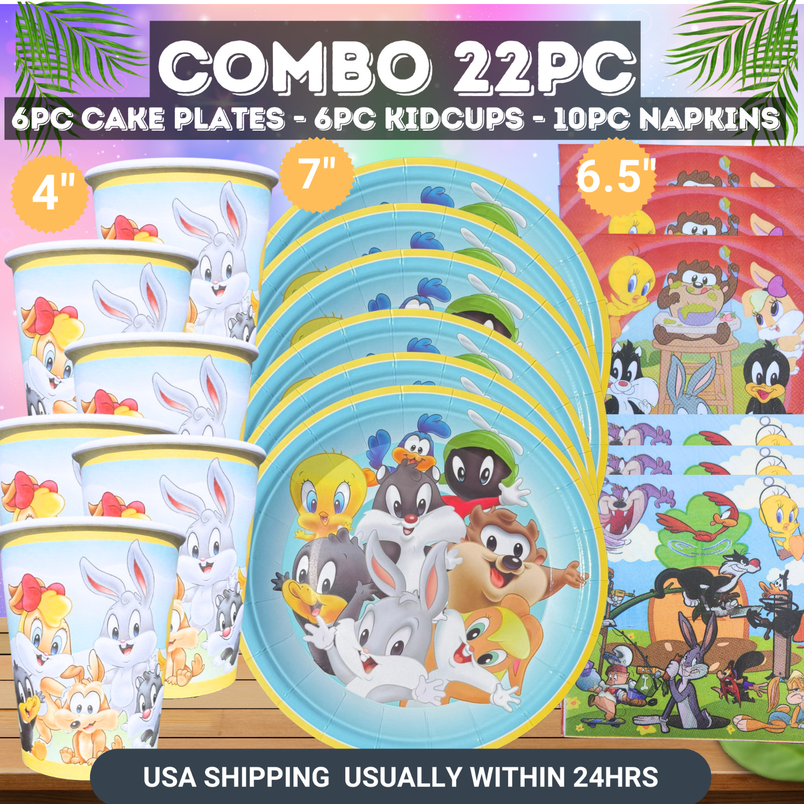 baby Looney tunes toons birthday party supplies favor centerpiece decoration