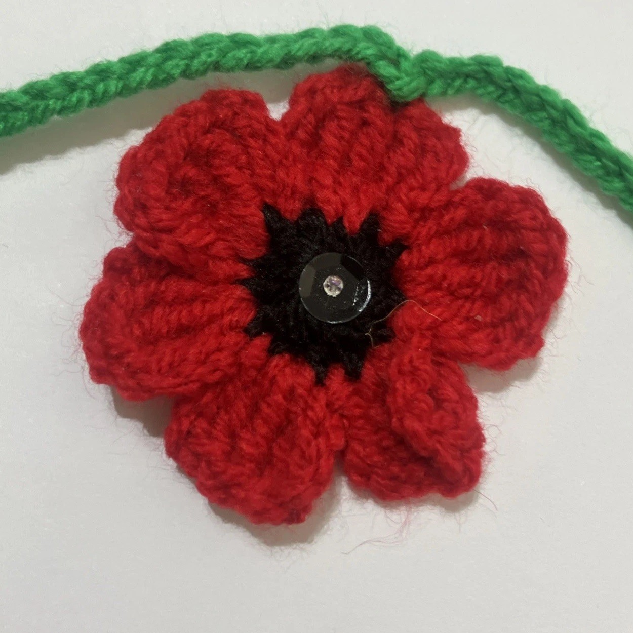 🌺PRETTY Hand Crochet Flowers Poppy Bunting Window Camper Gift