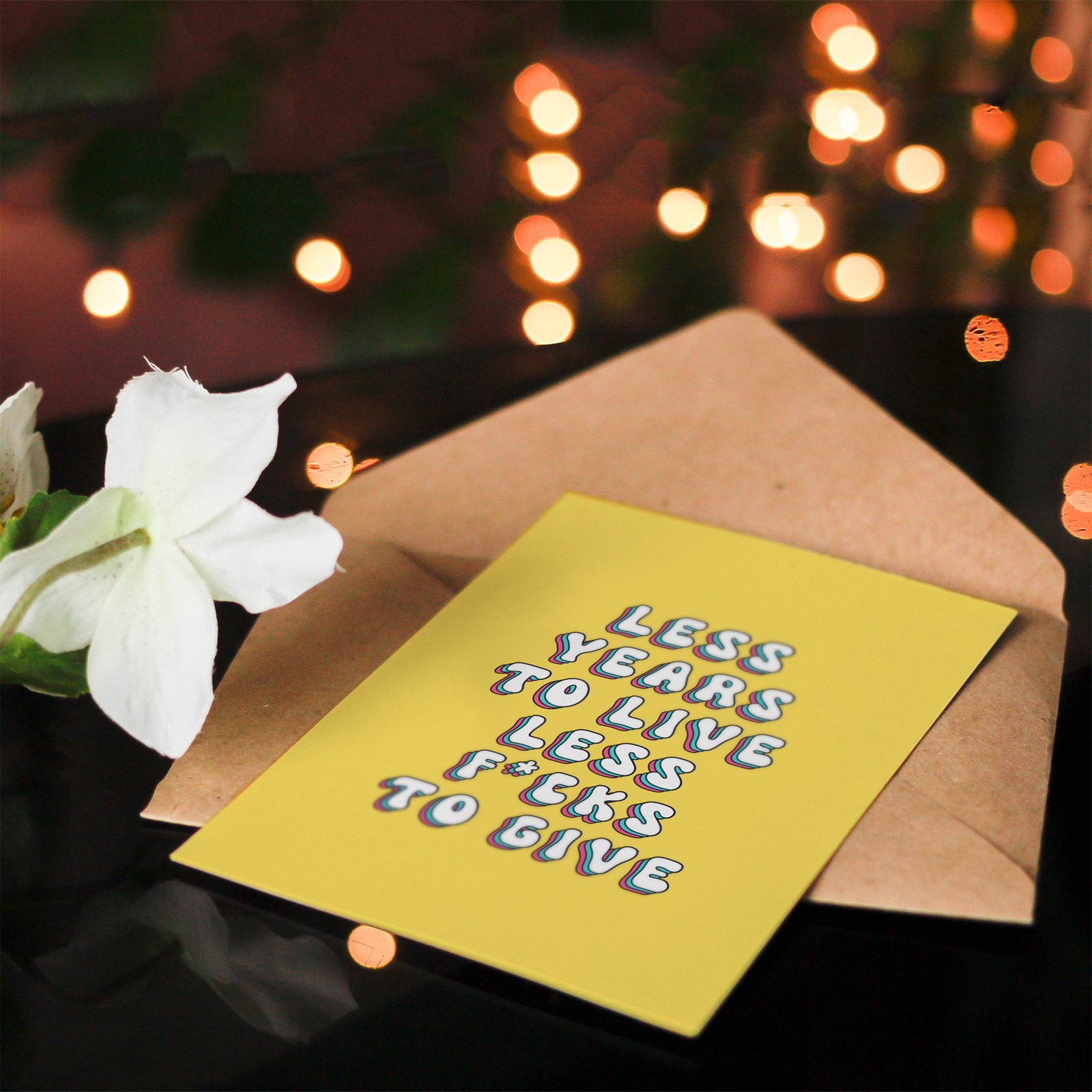 Birthday Card Less Years F*cks to Give Fun Funny Rude Adult Humour Joke