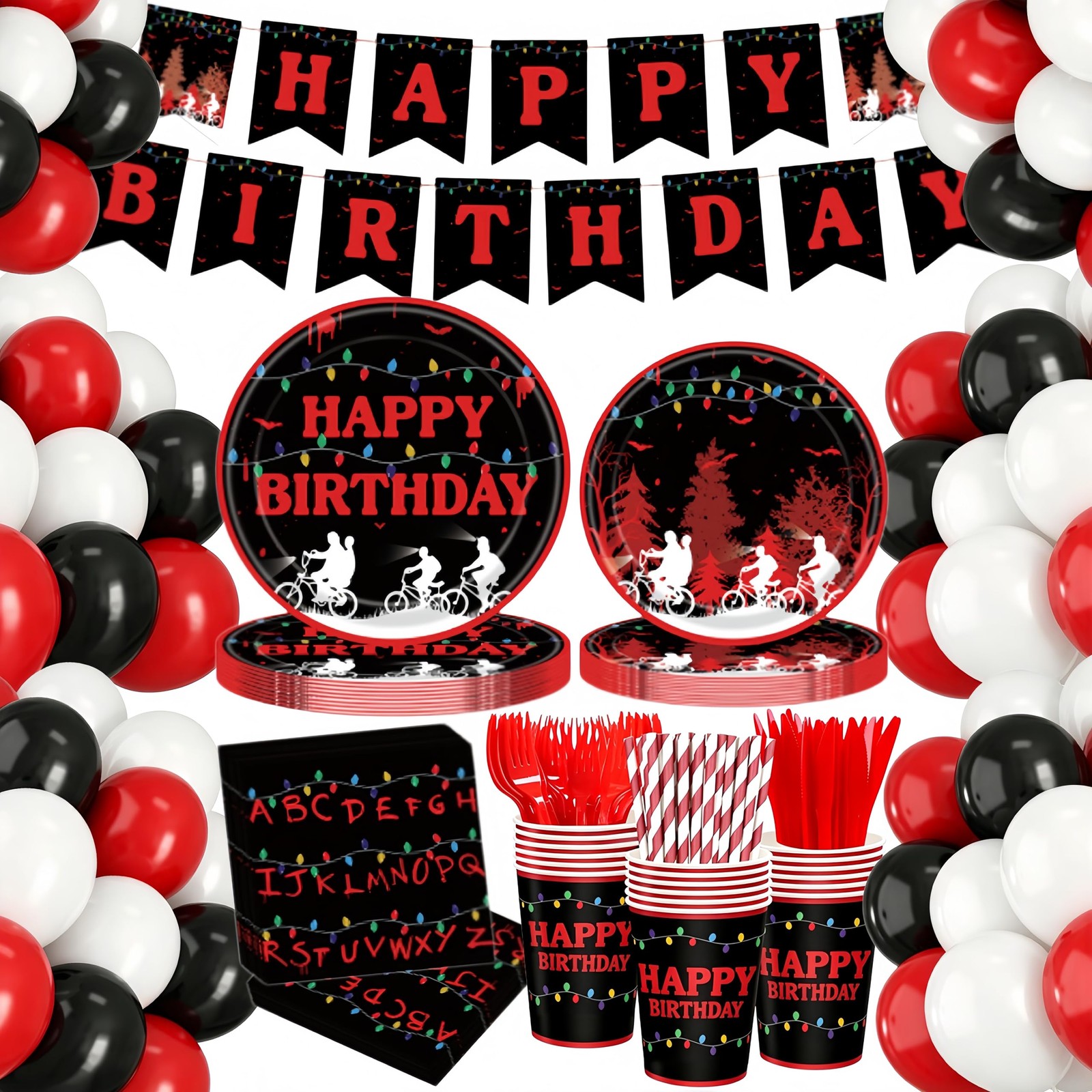 Birthday Party Decorations Serve 24, 189Pcs Birthday Party Supplies, Dinner P…