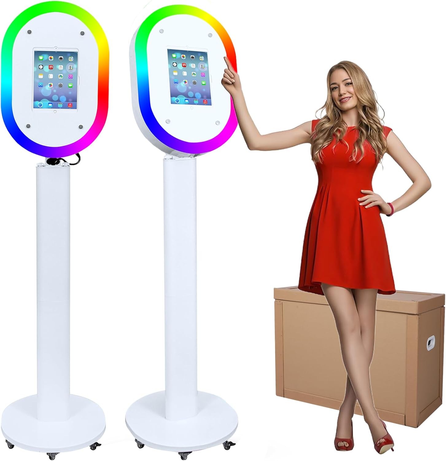 Portable Photo Booth Stand Selfie Photobooth Machine Party Wedding Event Rental