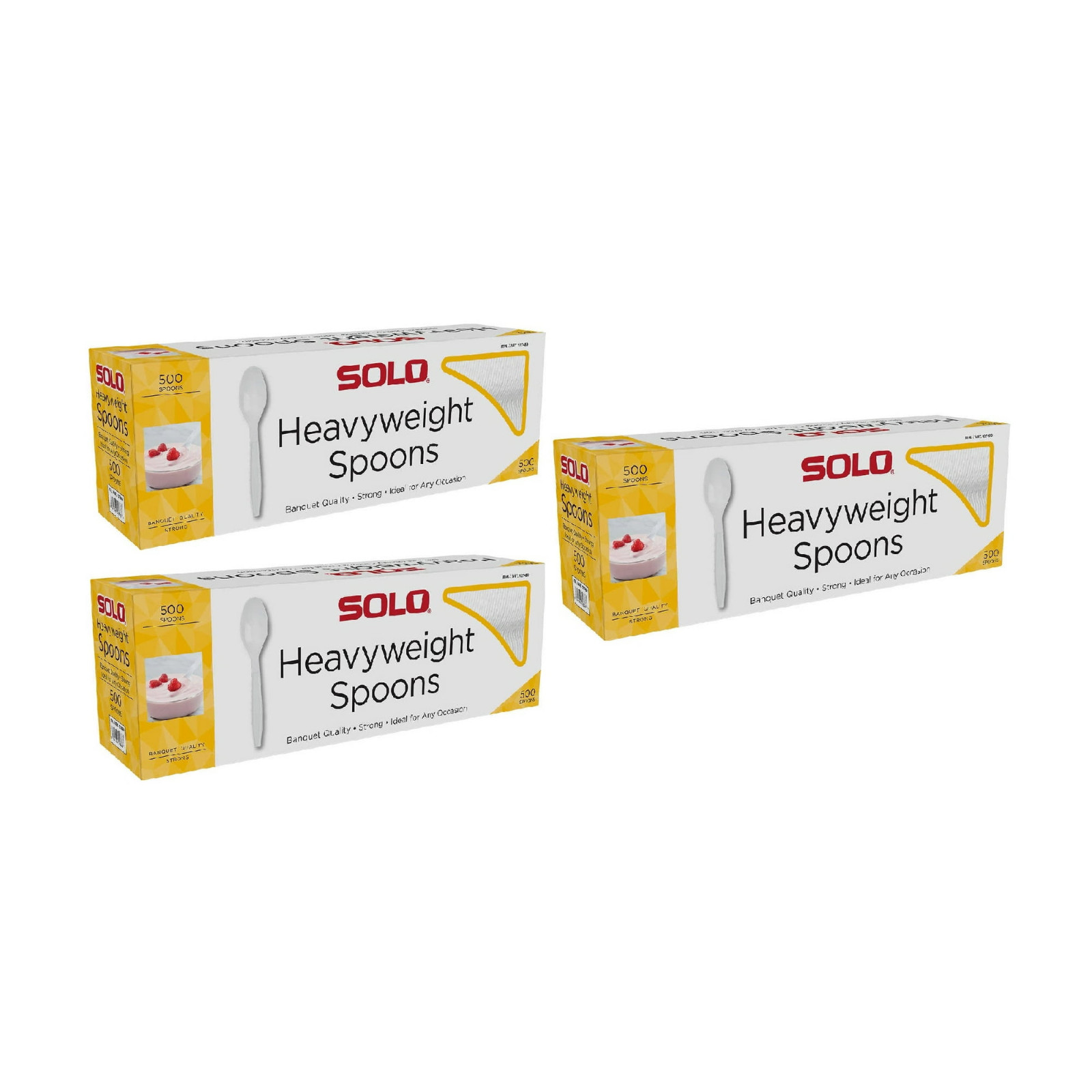Solo Heavyweight Plastic Spoon, White, 500-count