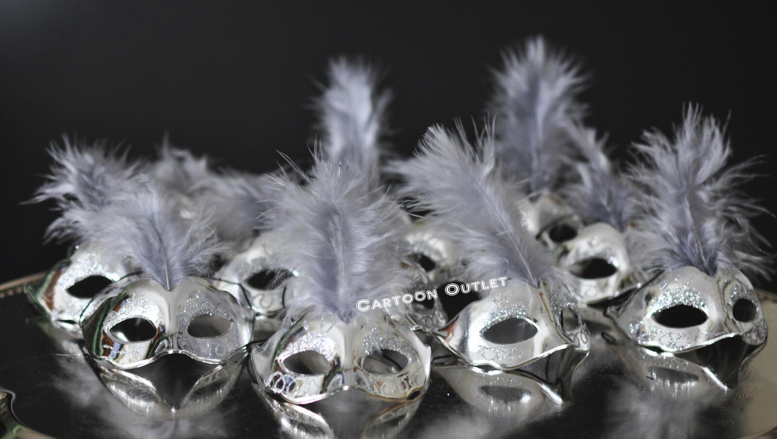 12 Mini Mask Silver Masquerade Quinceanera Bridal Royal Mis 15 Favors Recuerdos