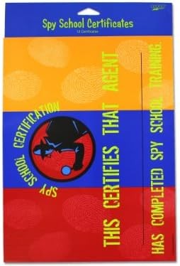 Top Secret Agent Detective Spy Birthday Party Favor Award School Certificates