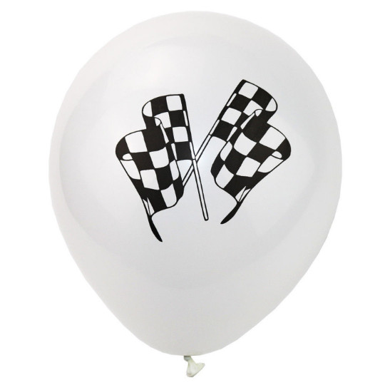 20 Checkered Racing Flag Balloons Race Car Party Birthday
