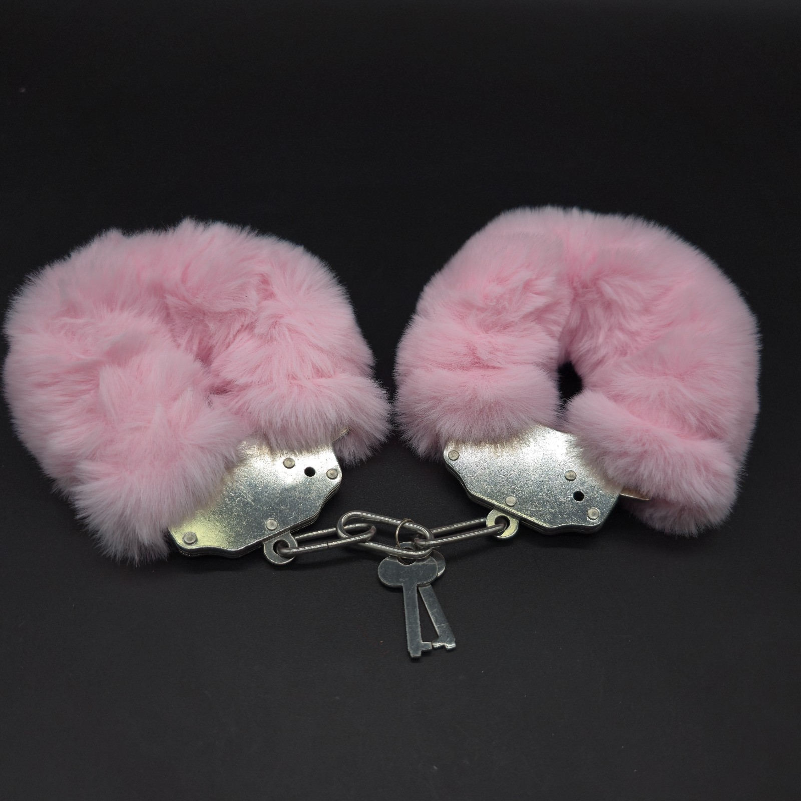 Furry Fuzzy Costume Handcuffs Metal Wrist Cuffs Soft Bachelorette Hen Party