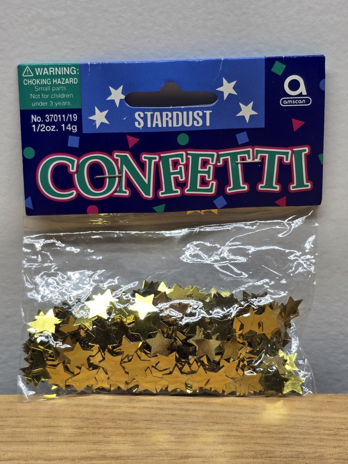 NEW Stardust Confetti Gold Stars 1 Pack 1/2 oz. Add Sparkle To Cards & Gift Wrap