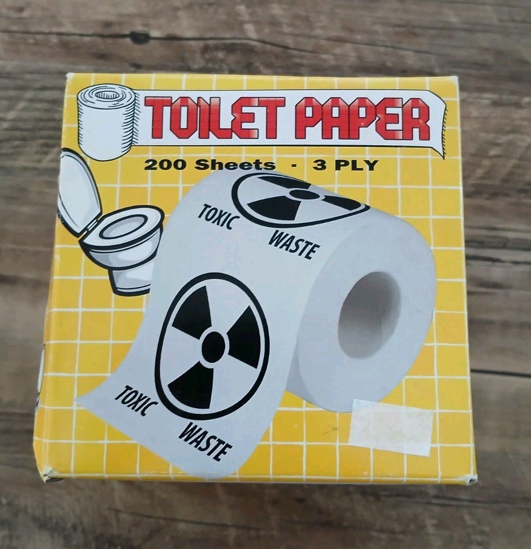 Toxic Waste Nuclear Fallout Bomb Toilet Paper Roll Prank Joke Novelty 200 Sheets