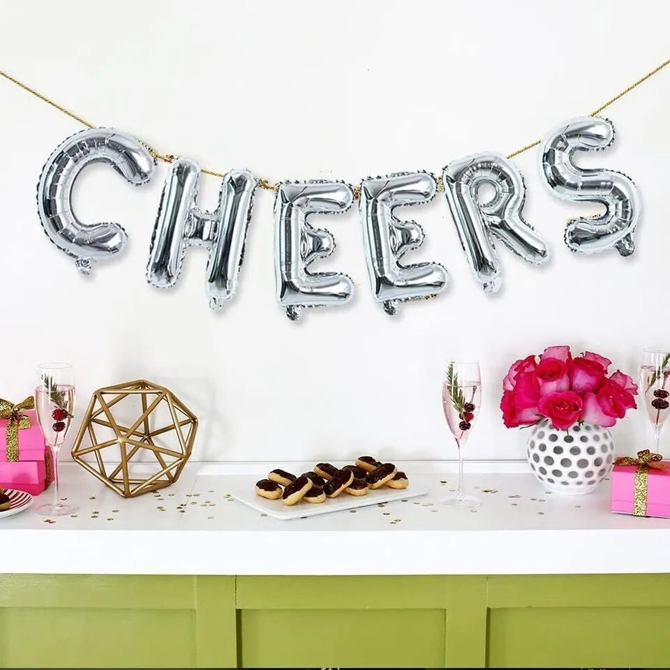 16″ Letters Foil Balloons Number Custom Wedding Happy Birthday Party Decor UK