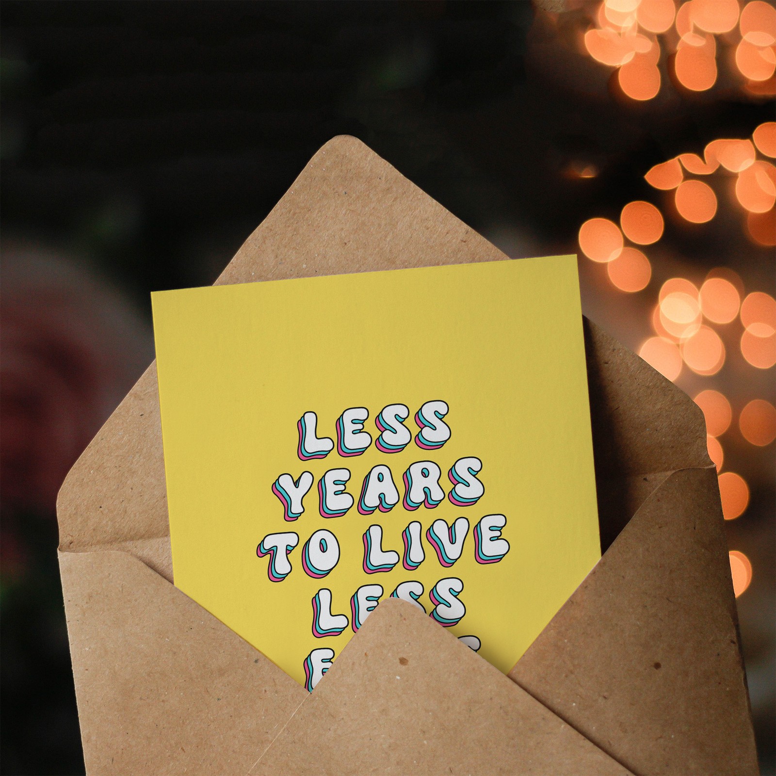 Birthday Card Less Years F*cks to Give Fun Funny Rude Adult Humour Joke
