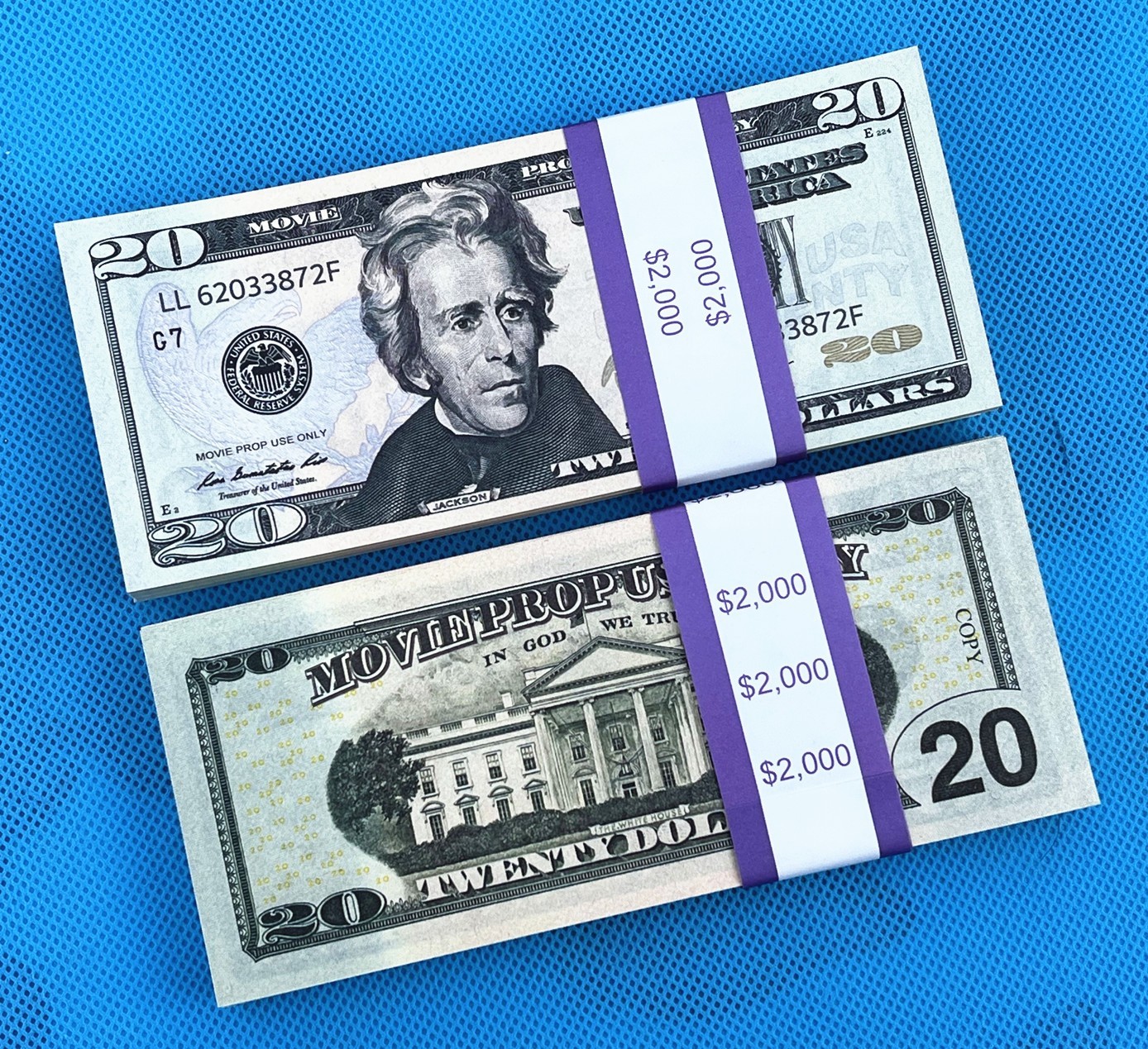 $20 Bills 500 Pieces Prop Replica Money for Movies, Parties, Tik Tok,Instagram