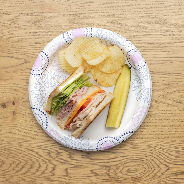 Great Value 8.5″ Everyday Disposable Paper Plates, 100 Count