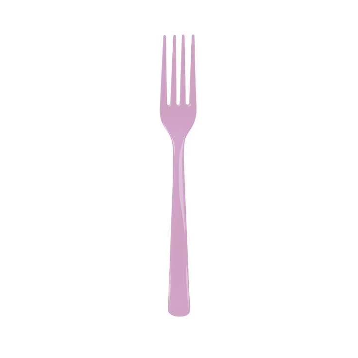 Plastic Disposable Forks, Lilac, 24 Pieces, by