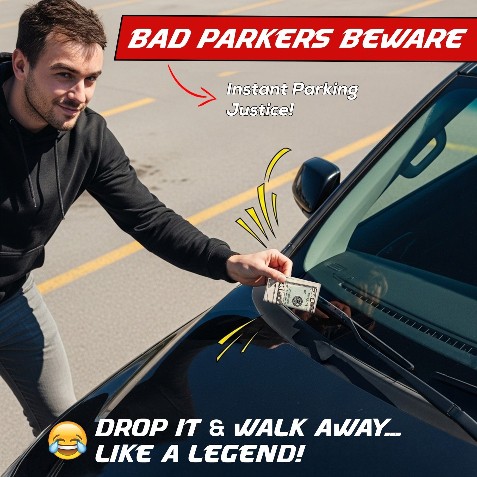 You Park Like An A-hole Bad Parking Prank Cards Look $50 multicolor