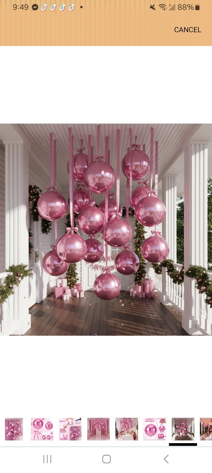 30 Set Round Foil Balloons Bulk 22 Inch 4d Metallic Giant Balloons & Ribbon Bow