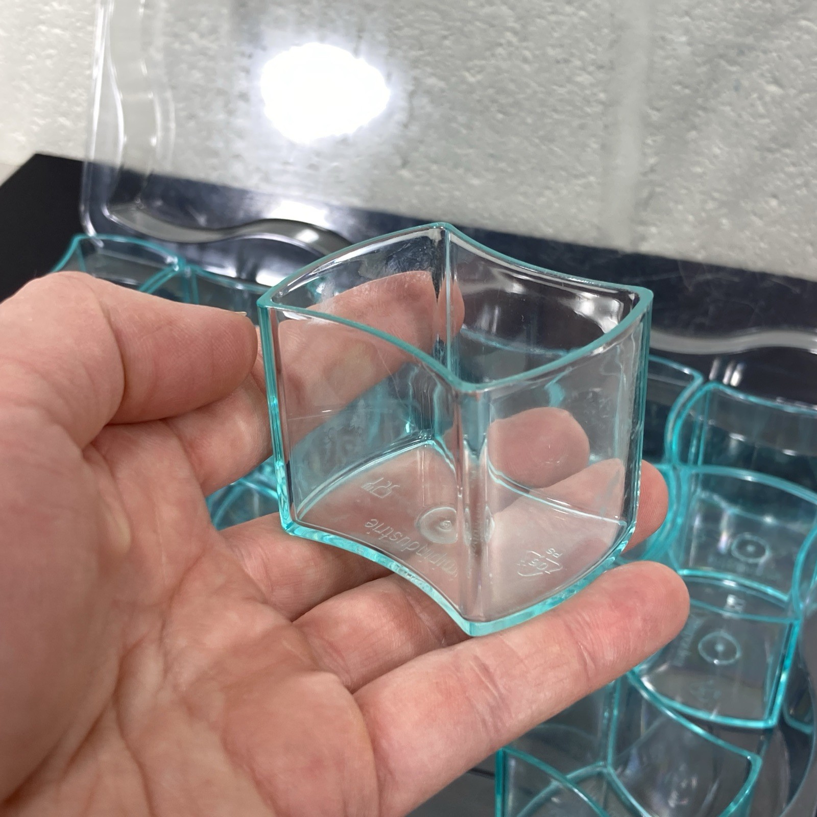 Imipindustrie Set of 24 Clear Acrylic Two-Ounce Mousse Dessert Cups, With Case