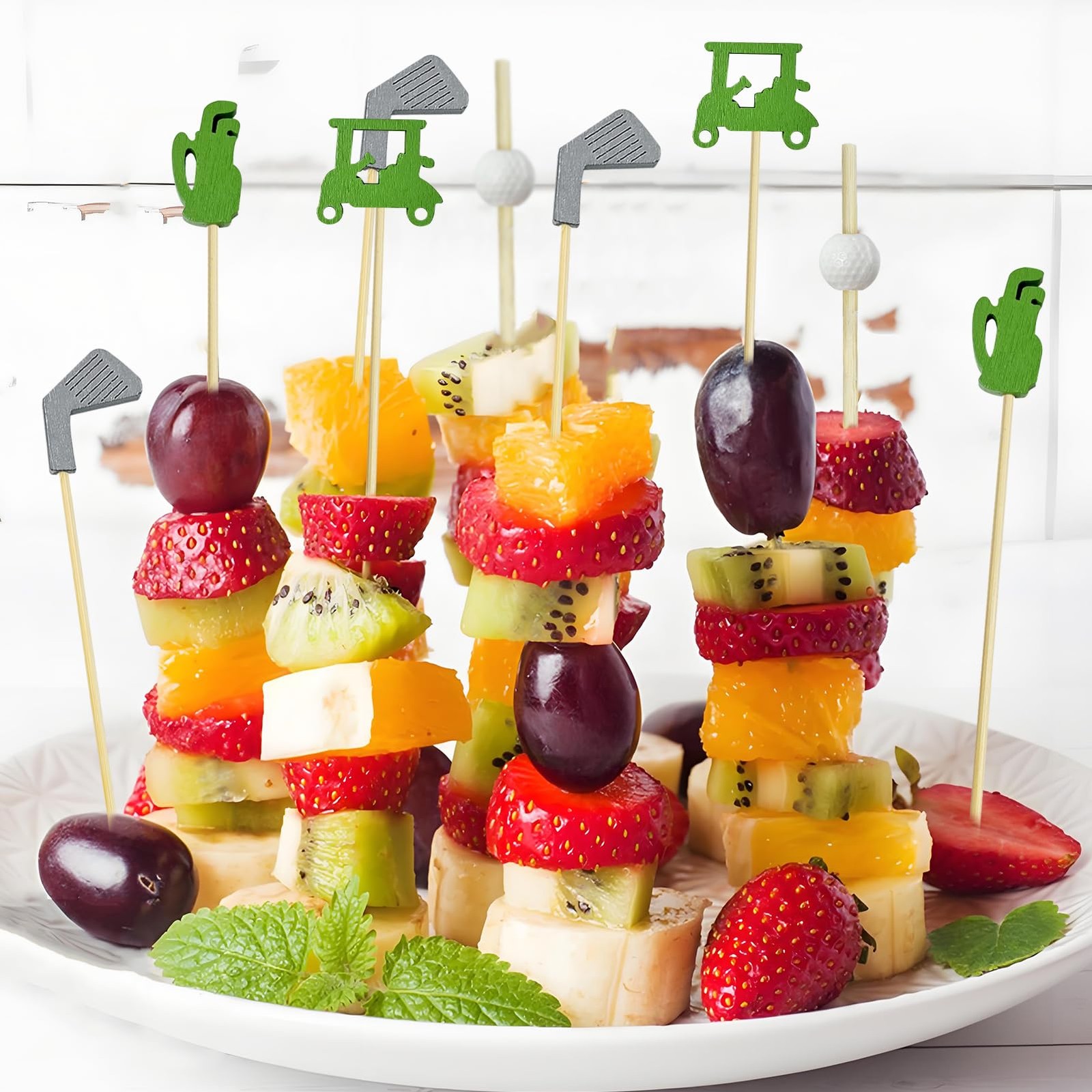 200 PCS Golf Theme Decorative Cocktail Picks Appetizer Skewers Fits 4.7 Inch