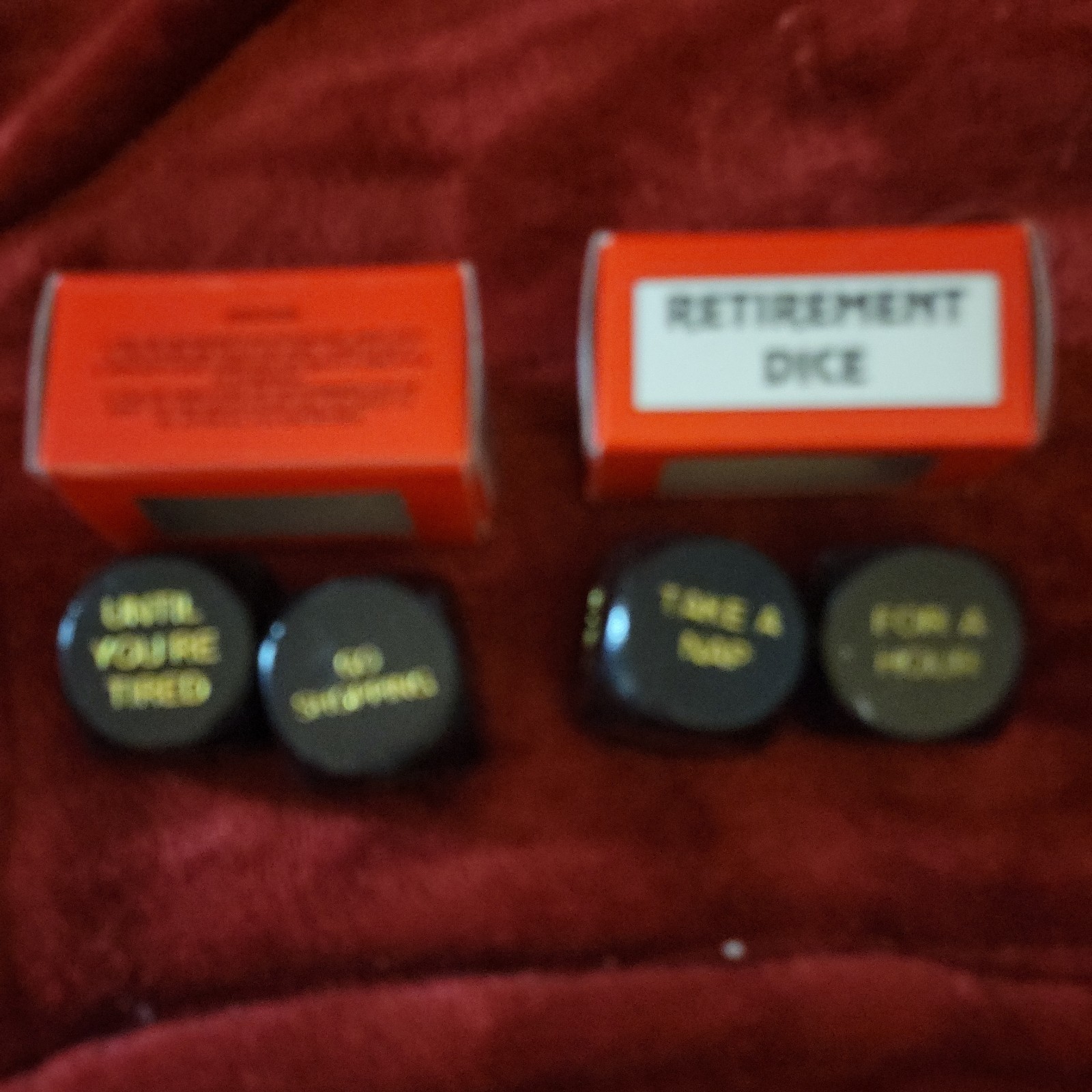 Vintage 1994 Forum Novelties Retirement Dice Funny Gag Gift Retiring Party Boss