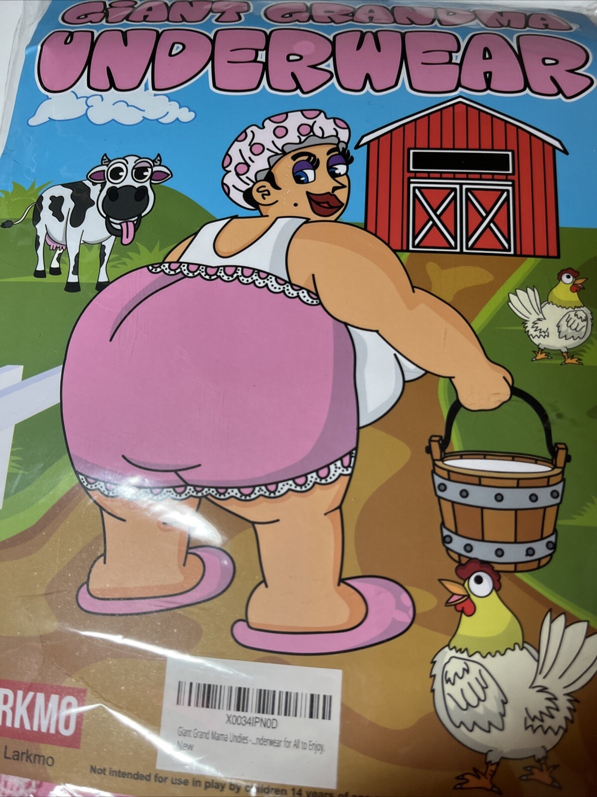 2020 Larkmo Giant Grandma Underwear Prank Gag Funny Joke NEW in Pack
