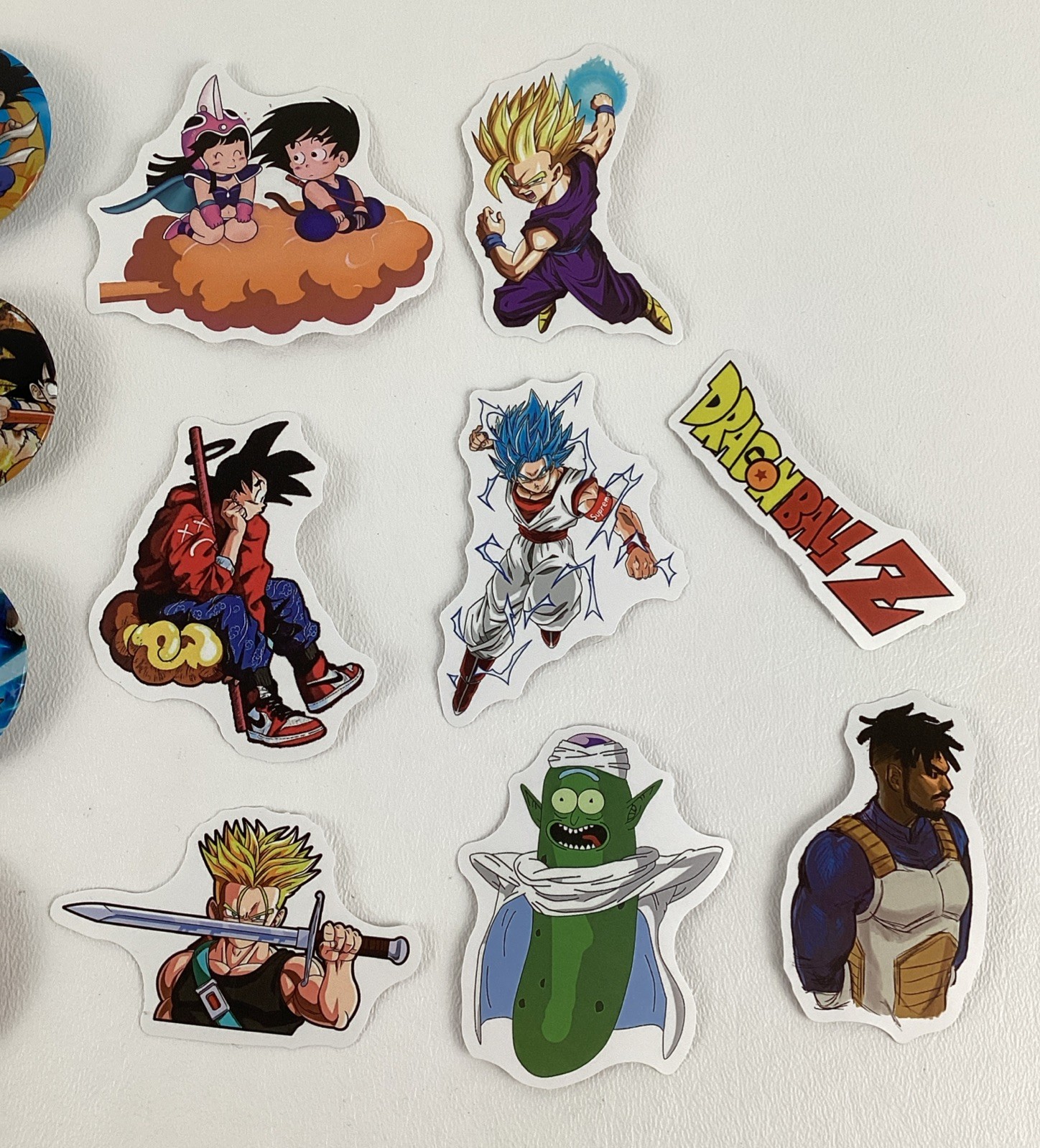Dragon Ball Z Buttons Stickers Birthday Party Favors Lot Of 20+ New