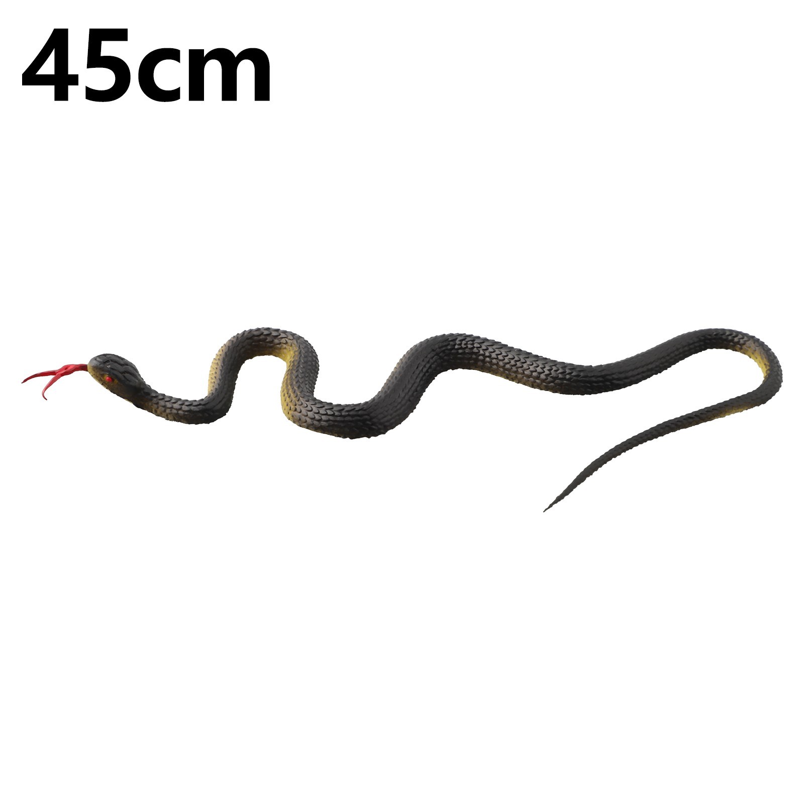 Fake Rubber Snake Toy, 45Cm Realistic Prank Trick Toy with Tongue Stick Out, Per