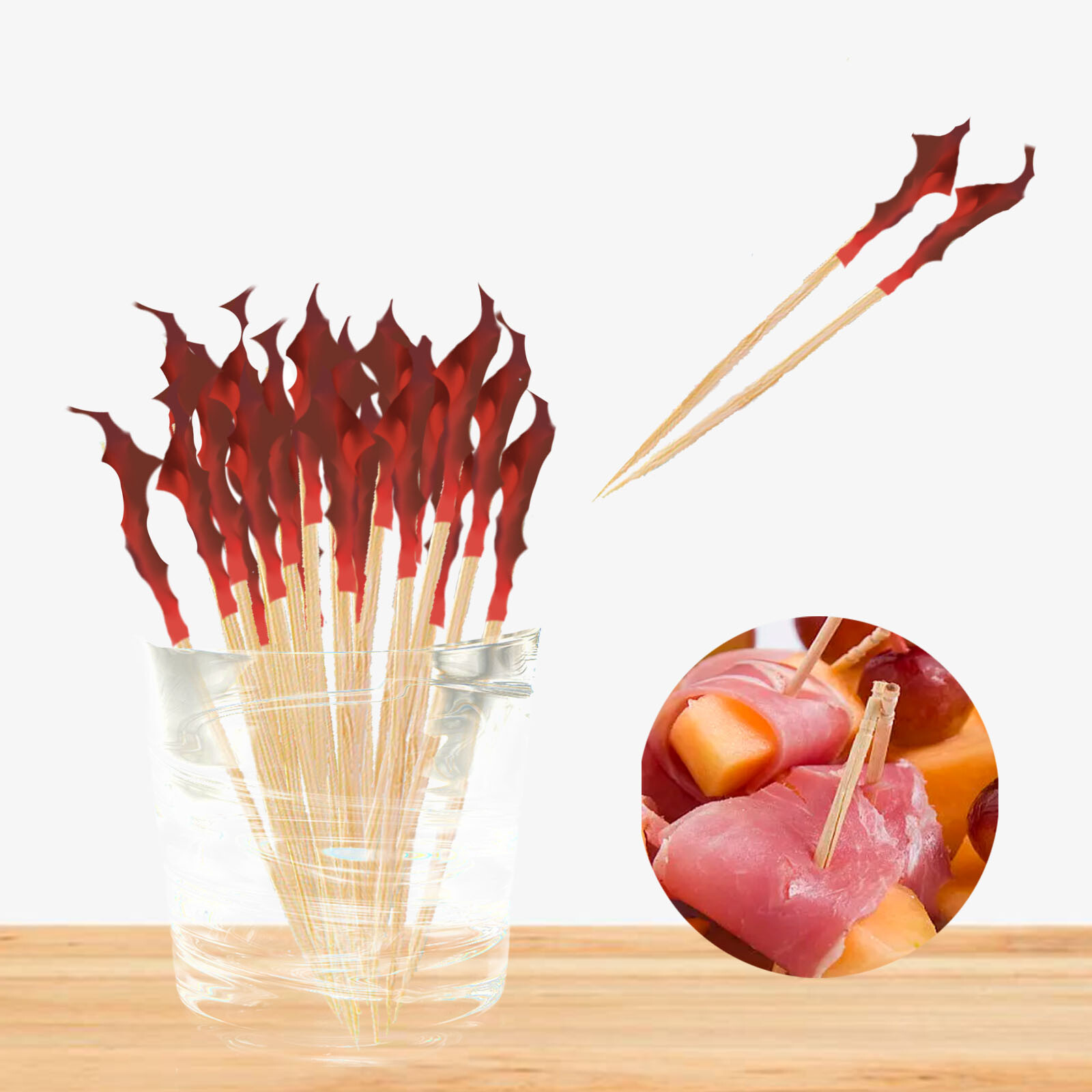 600 Count Cocktail Picks Toothpicks for Appetizers Fruit 2.56″ Fancy Party Picks