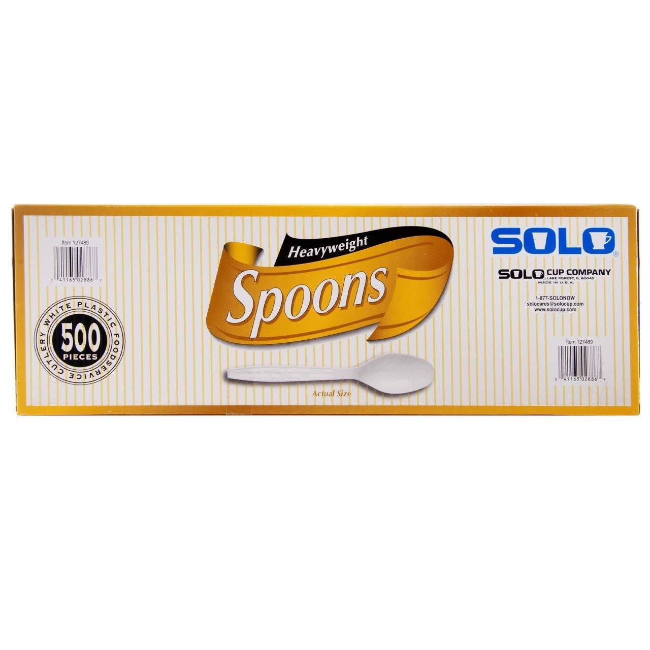 Solo Heavyweight Plastic Spoon, White, 500-count