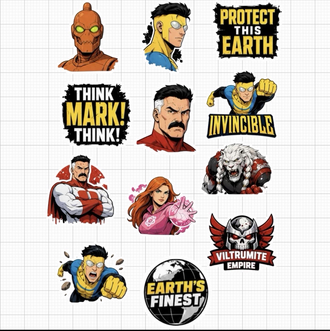 Boy Super Hero Cupcake Toppers Invincible