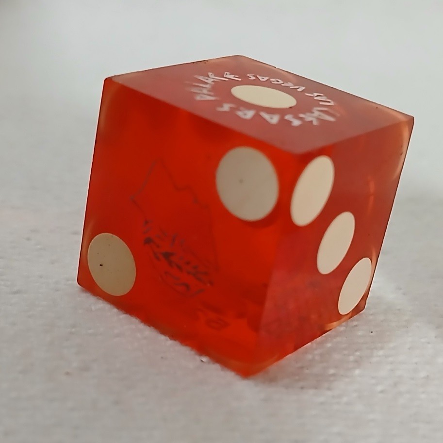 Authentic Las Vegas & California Hotel Casino Table-Played 19mm Craps Dice Pair