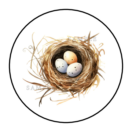 Bird Nest stickers labels tags envelope seals party favors