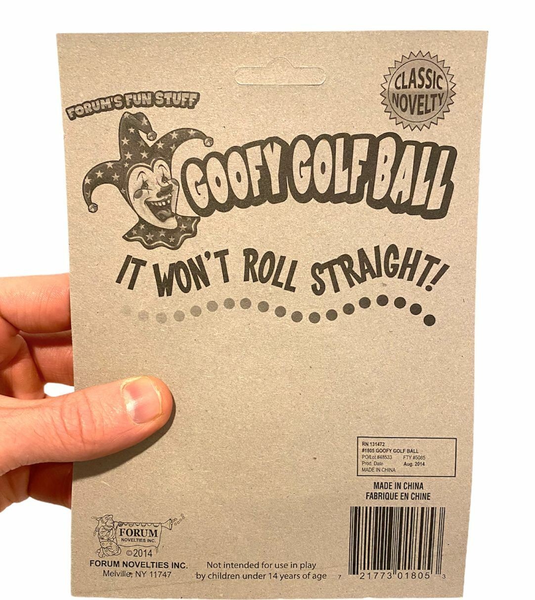 Goofy Unputtable Golf Ball ~ Moving Wiggling Wobble ~ Gag Prank Trick Joke Toy