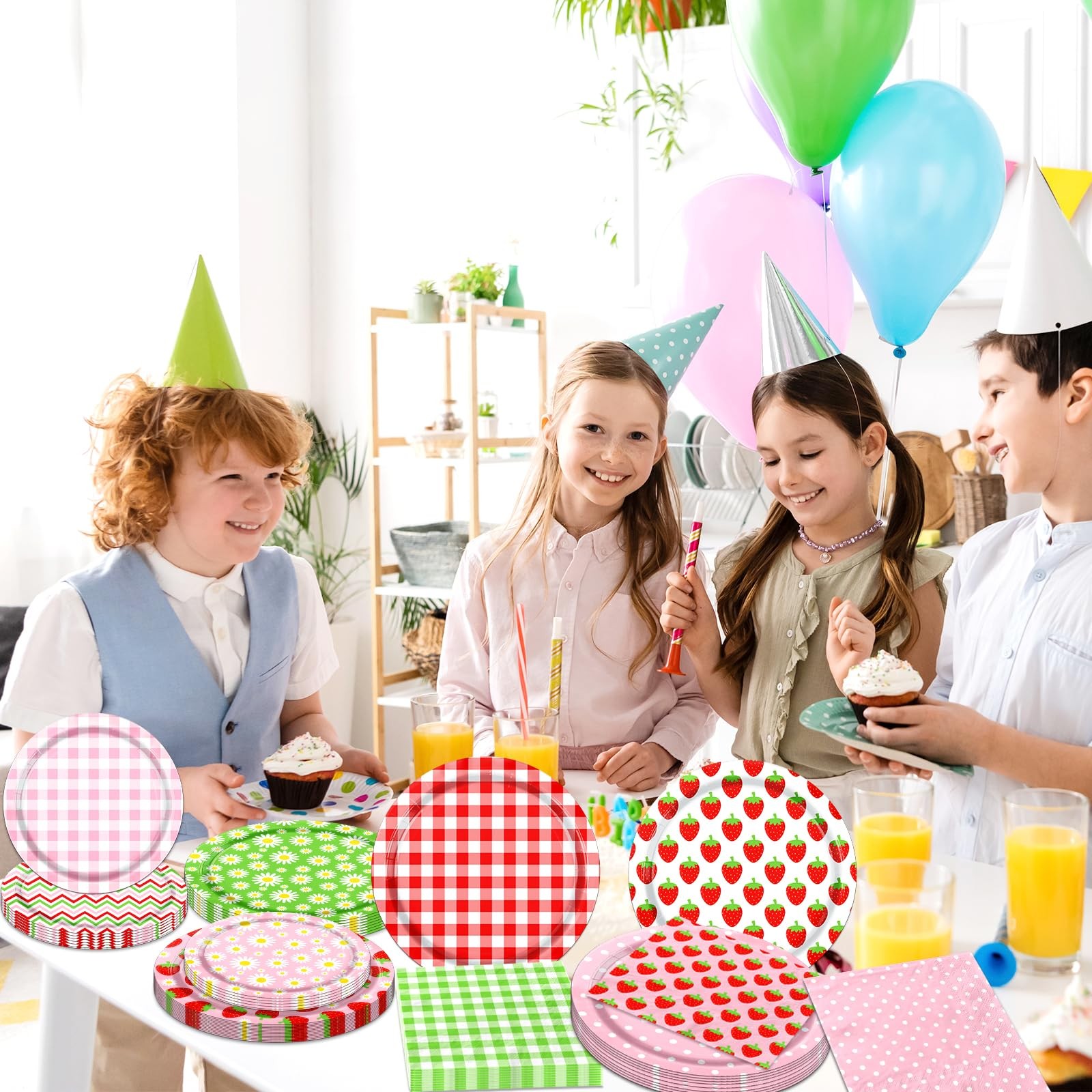 Lemon Party Decorations 60 PCS Plates Napkins Pink Yellow Fruit Theme Birthday