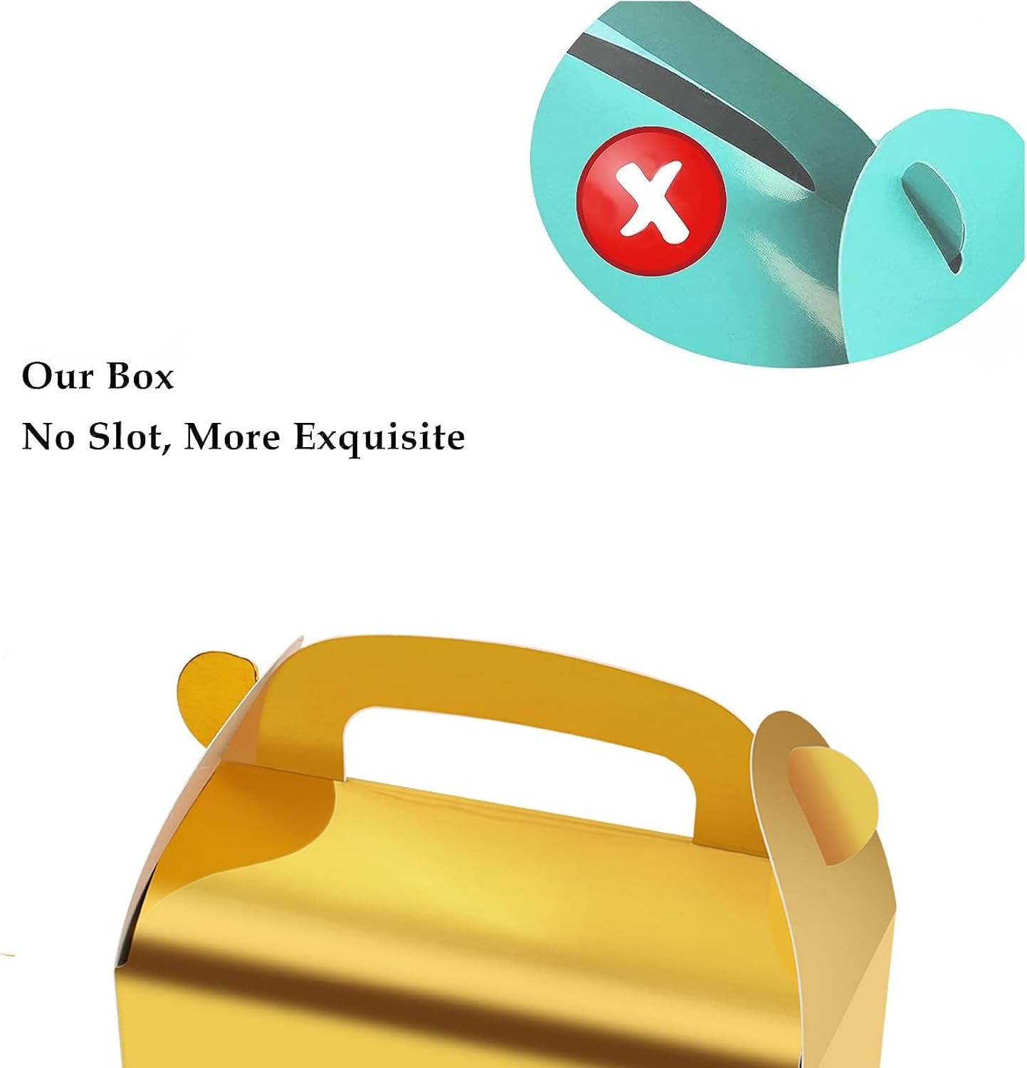 30Pcs Gold Party Favor Treat Boxes Goodie Paper Gable Gift Box | Candy Boxes wit