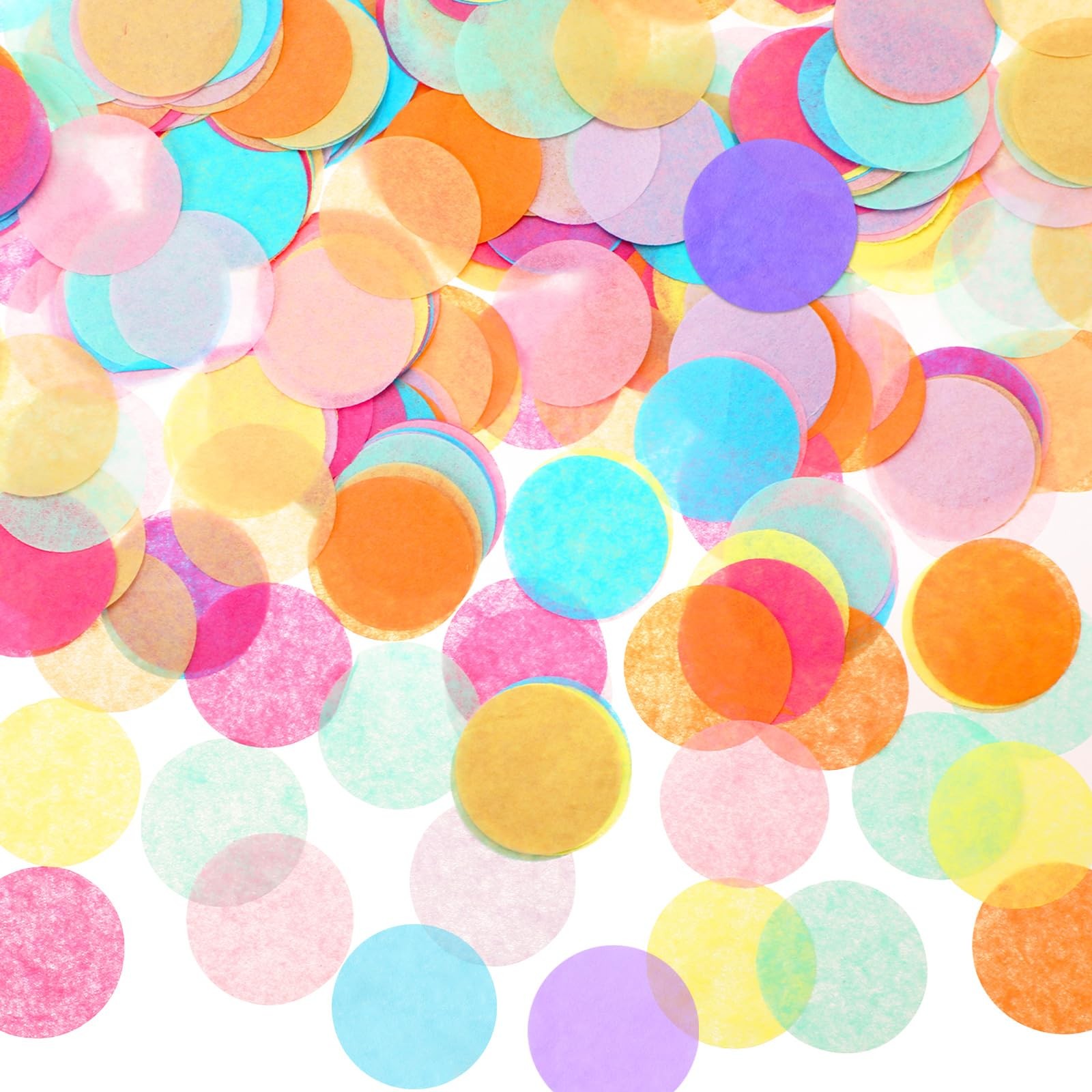 5.4oz Multicolor 1 Inch Round Tissue Paper Confetti, Round Confetti Birthday …