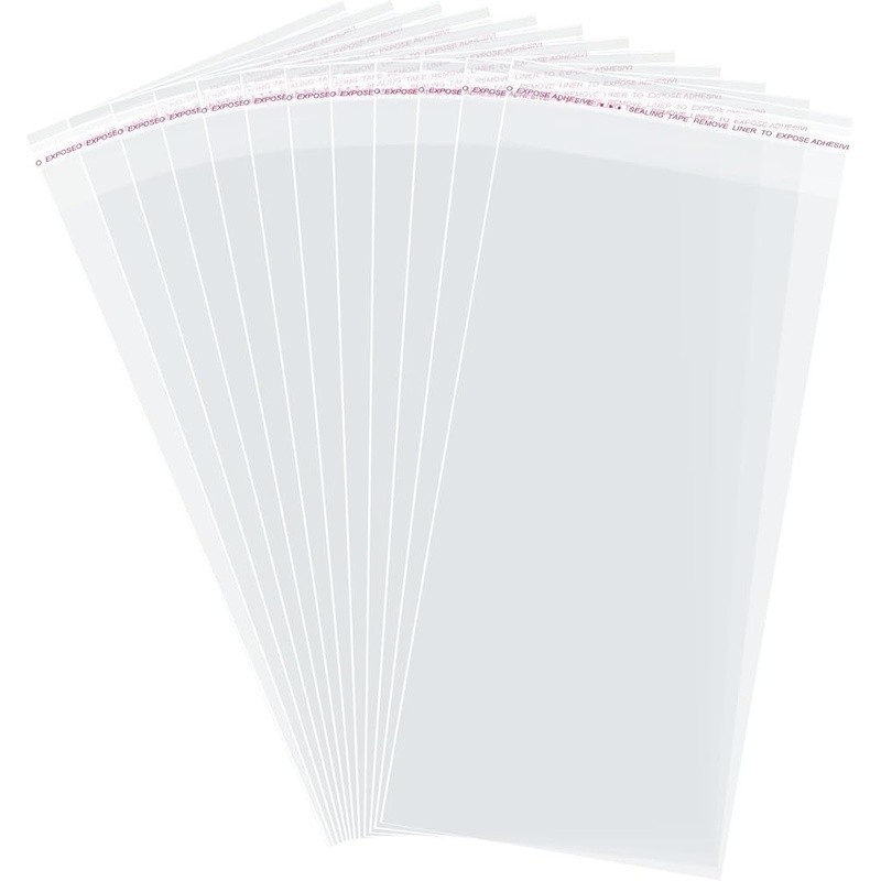 Self Sealing Cellophane Bags Self Adhesive,5×10 Inches Clear Resealable 200 Pcs