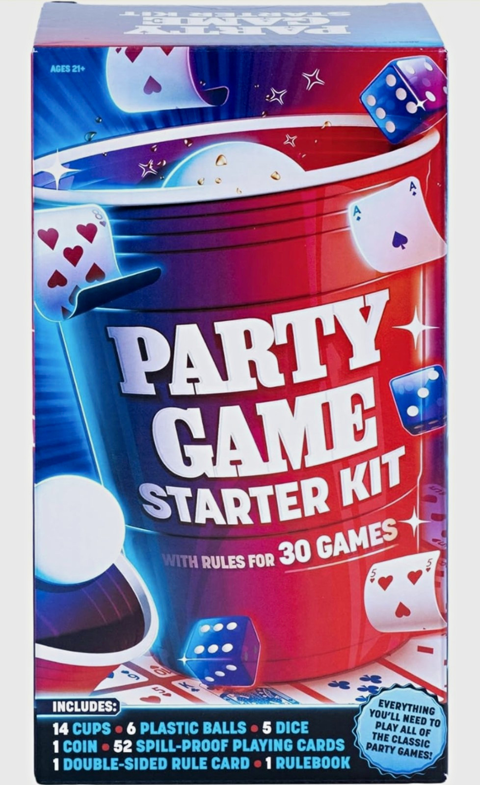 Endless Games Drinking Party Game Starter Kit w/ Rules for 30 Games