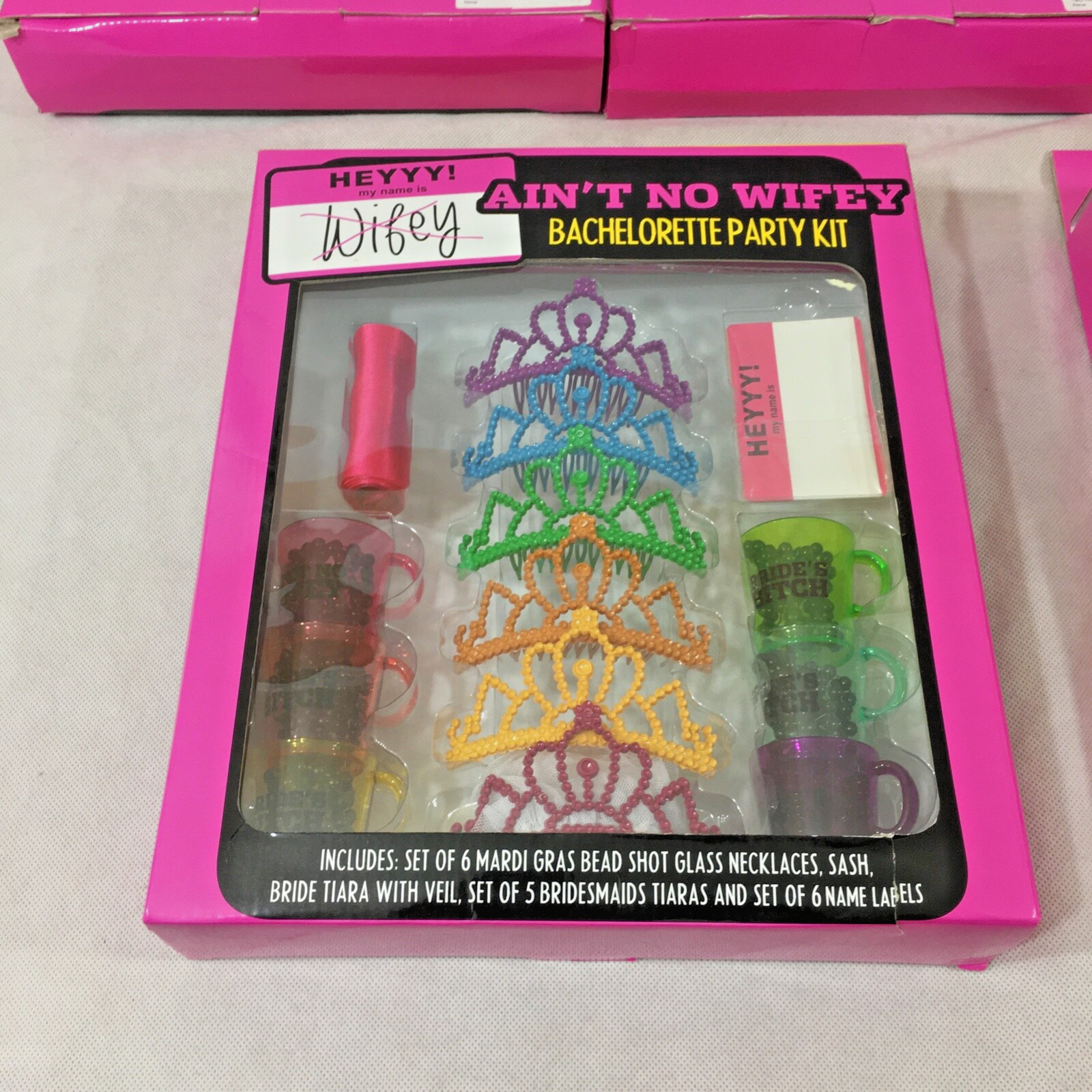 Bachelorette Party Kit Box Set Lot of 5 Ain’t No Wifey Sash Tiara Beads