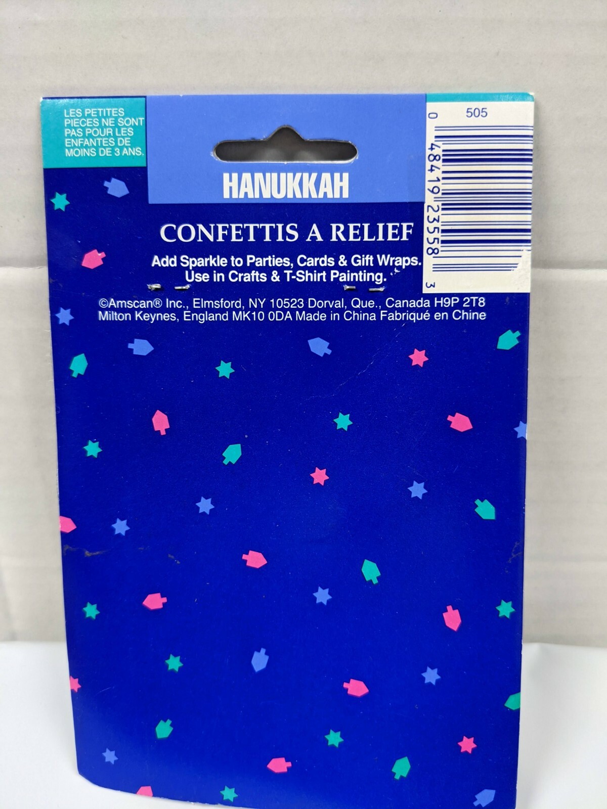 HANUKKA CONFETTI MULTI-PACK~ Blue, Purple, Silver & Gold ~ 1 oz ~ Lot of 2 Bags