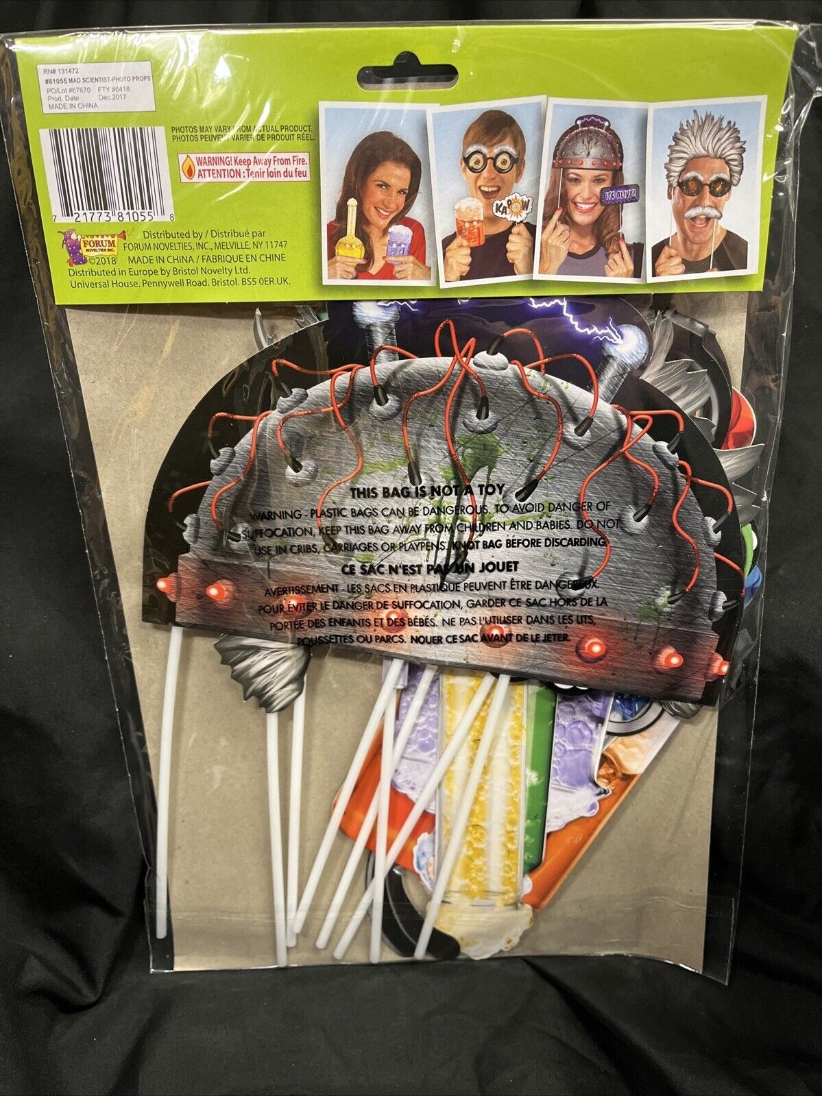 Mad Scientist Photo Booth Accessories And Props – 18 Pieces Included