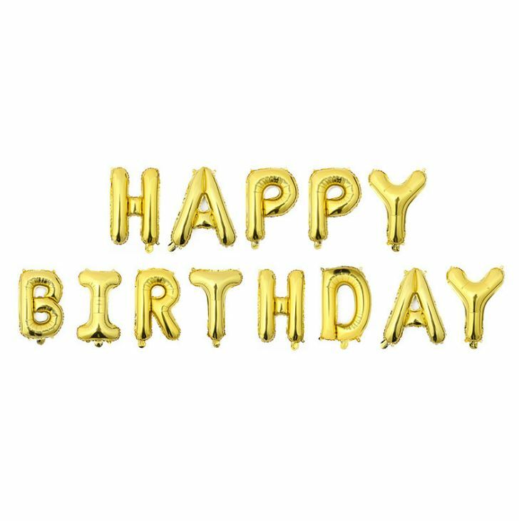 16′ Happy Birthday Balloons Banner Balloon Bunting Party Decoration (13 pieces)