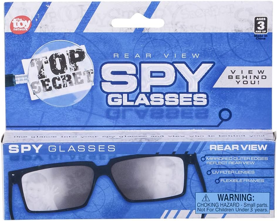 12 Spy Mirror Look Behind Sunglasses – Detective Gadget Magic Trick Party Toys