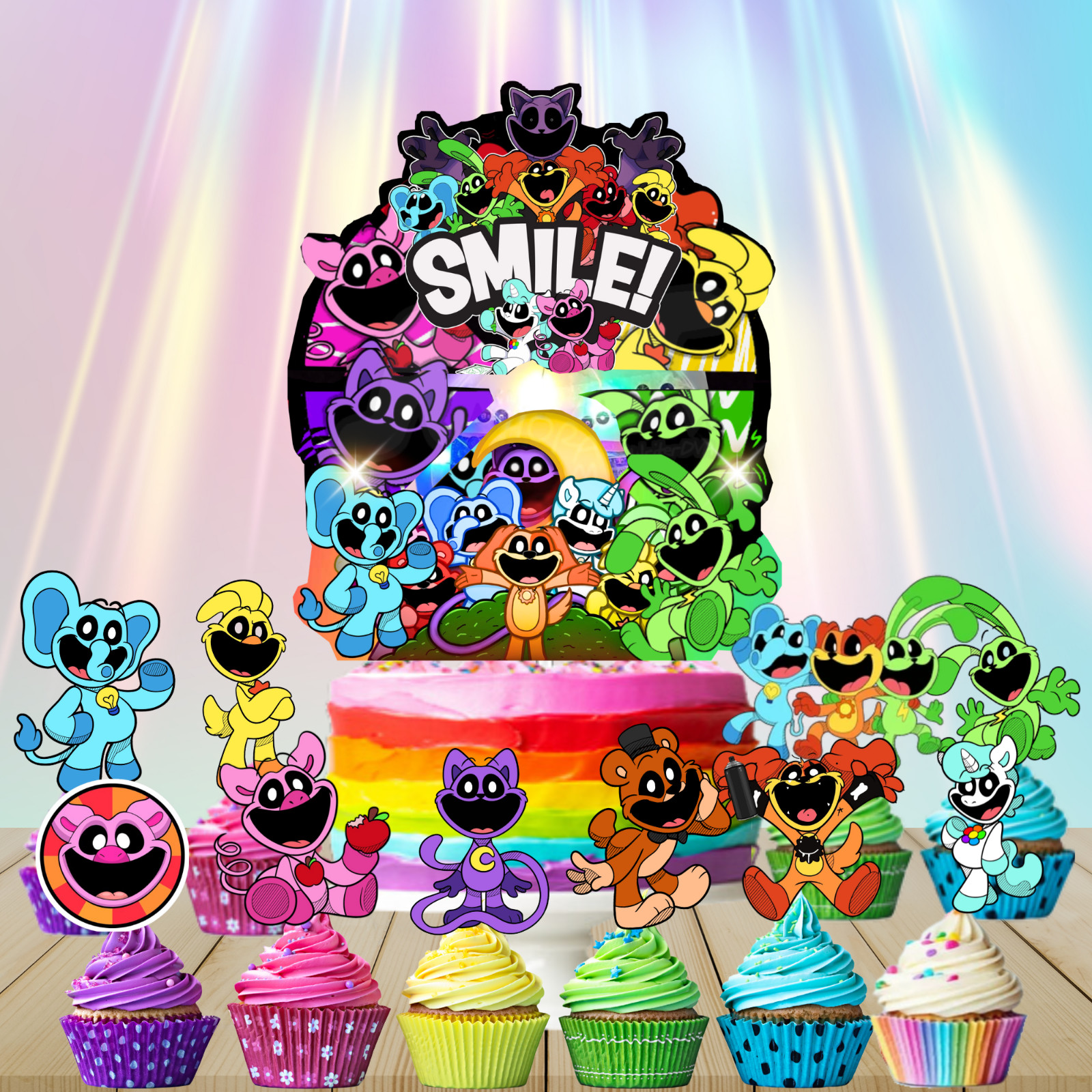 Smiling Plushy Tableware party supplies decoration balloons birthday centerpiece