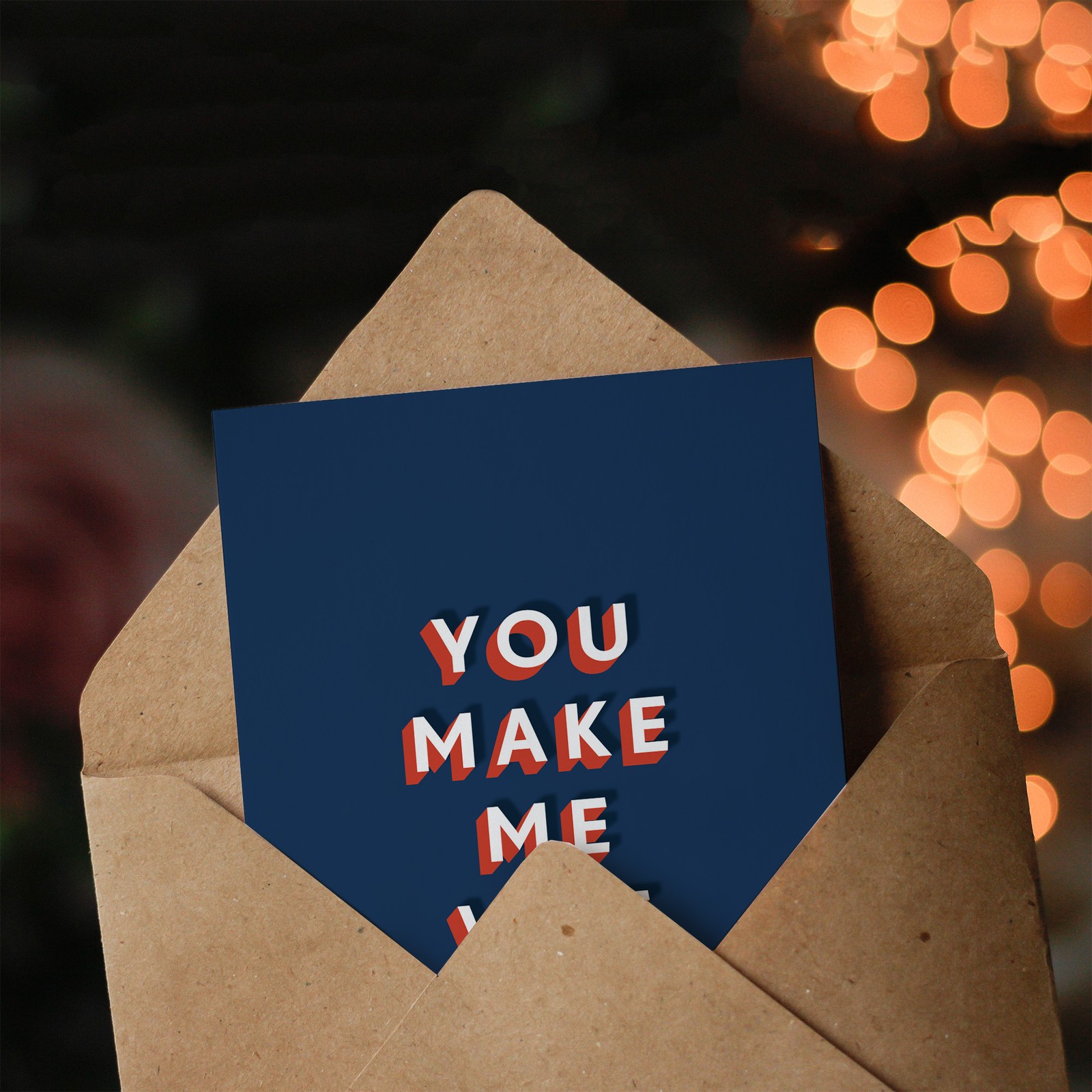 You Make Me Wet Modern Bold Adult Humour Birthday Card