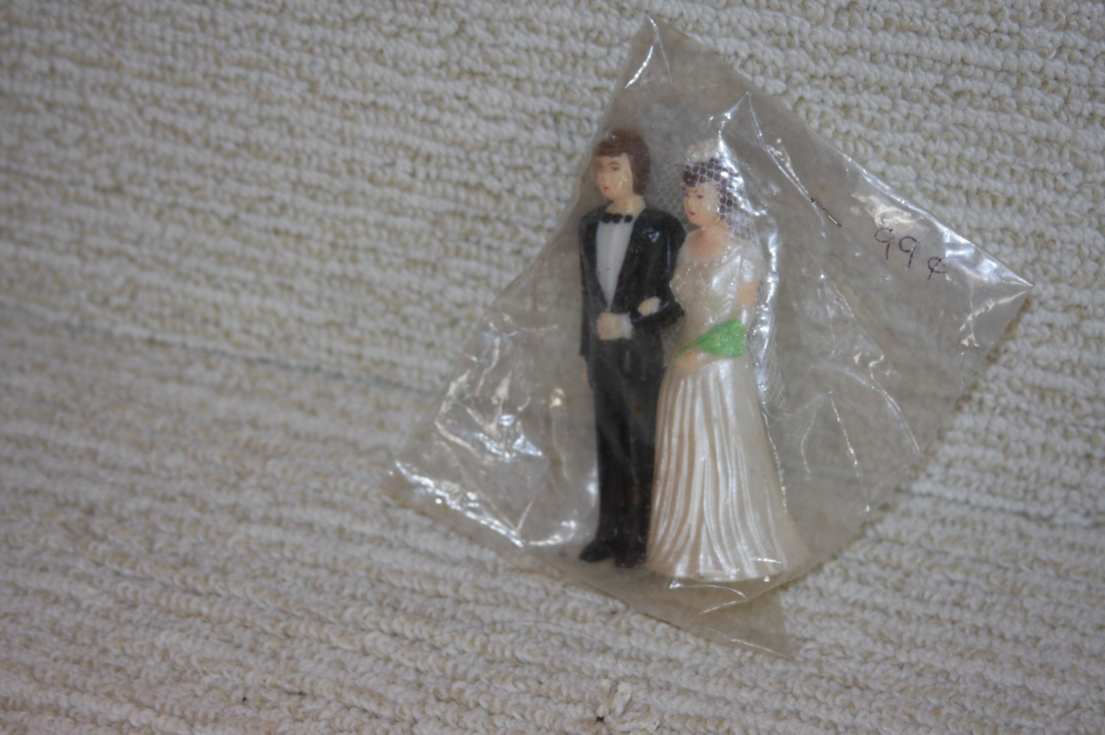 Vintage 1970s Wilton Bride & Groom Cake Topper NOS Sealed Retro Wedding
