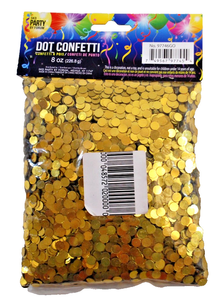 Assorted Latex Balloons and Gold Dot Confetti Lot of 7 Assorted Bags T1048