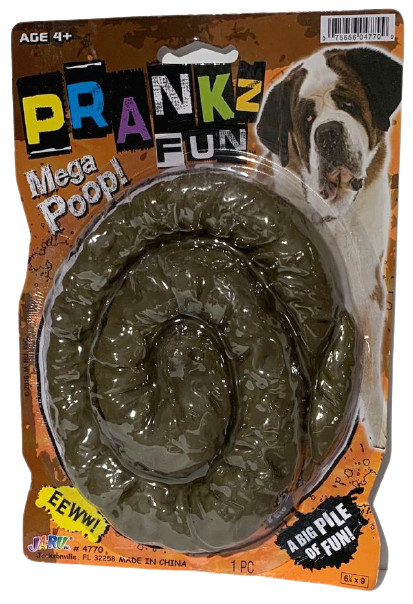 MEGA PILE OF FAKE DOG POOP Prank Joke Gag Gift Big Rubber Jumbo Crap Poo Turd