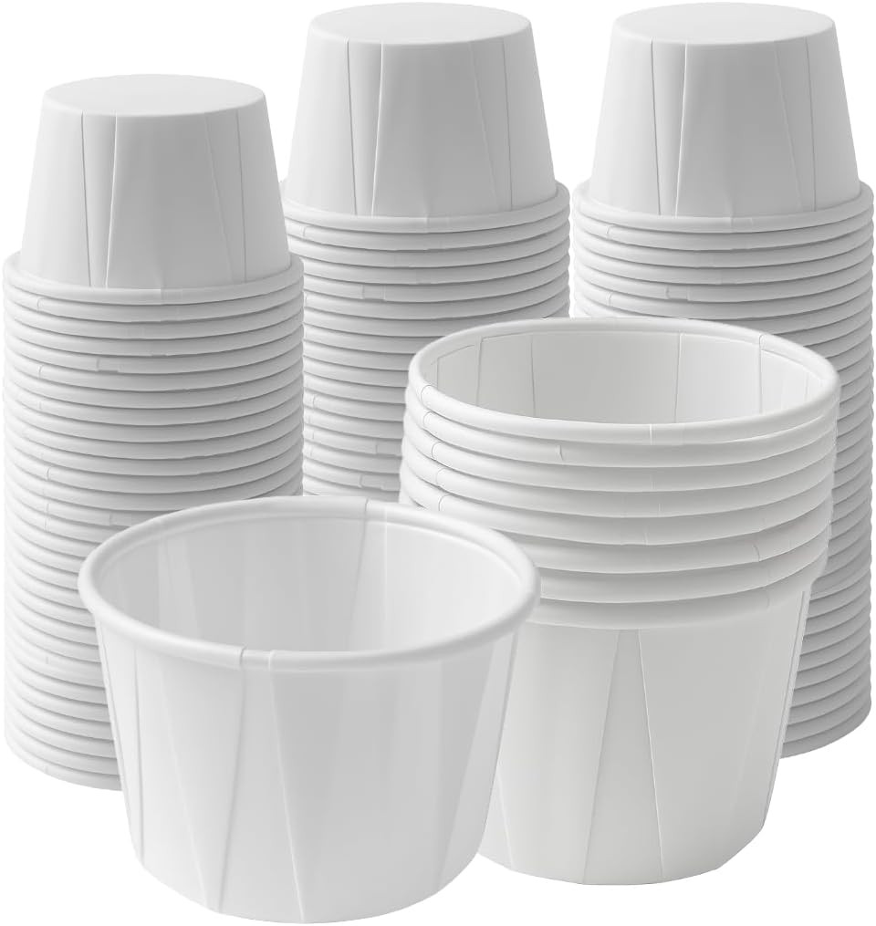 Disposable Paper Souffle Medicine Cups 3/4 Oz [Pack of 250] – (0.75 Ounce) Small