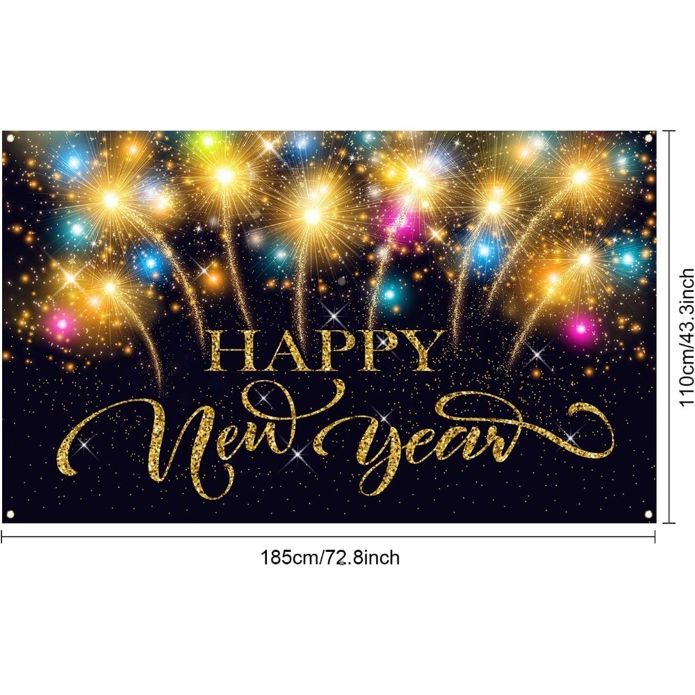 Happy New Year Party Decoration Supplies Happy New Year Eve Banner for 2026